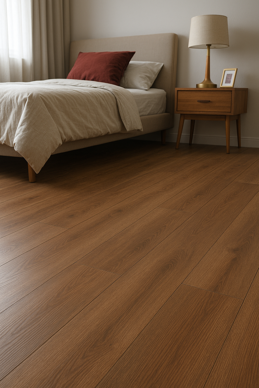Hardwood flooring close-up